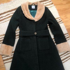 Retro faux fur/wool coat designed in England
